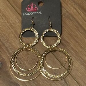 Paparazzi Eclipsed Edge Gold Earrings